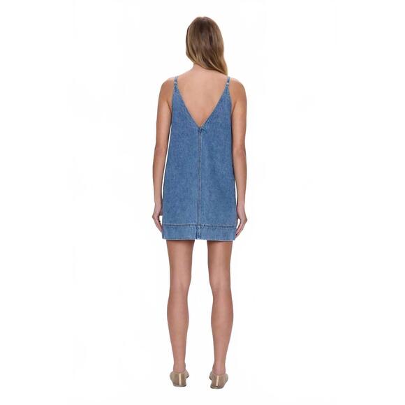 NEW PISTOLA women's tavi denim mini dress in palms - Picture 3 of 7